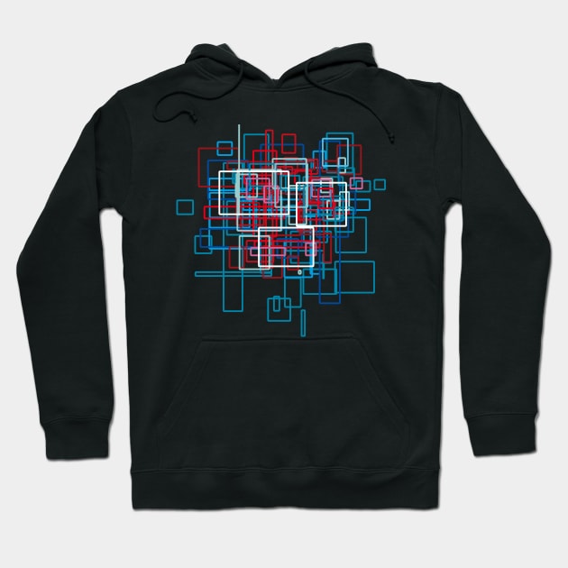 Abstract Cube Pattern - Futurism Hoodie by Nikokosmos